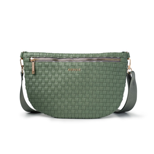 Terrace Woven Crossbody - Green
