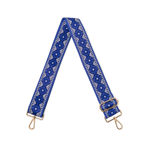 Embroidered Interchangeable Strap -  Indigo Bloom