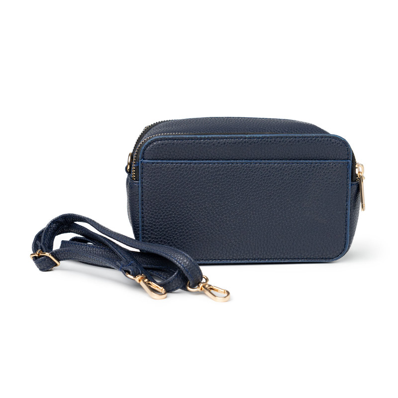 DRESSEDUNDRESSED バックロゴ ネイビー Modernist Vegan Leather Crossbody - Kedzie