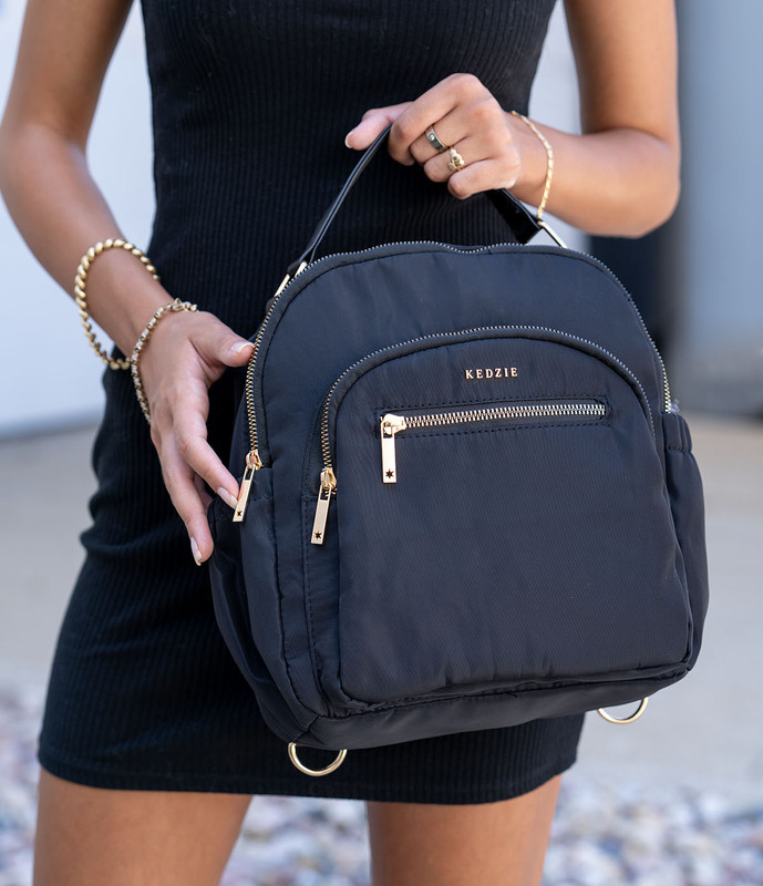 Black Convertible Backpack