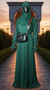 Gucci Green Pleated Umbrella Abaya