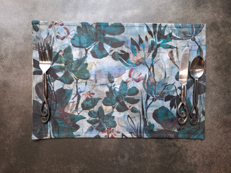 Linen Placemat - Blue Lake