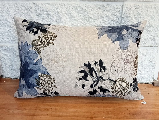 Cushion Design - Antique Floral Blue