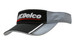 Mesh Knit Visor with Fabric Inserts and Embroidery on Peak Mesh Knit Visor with Fabric Inserts and Embroidery on Peak