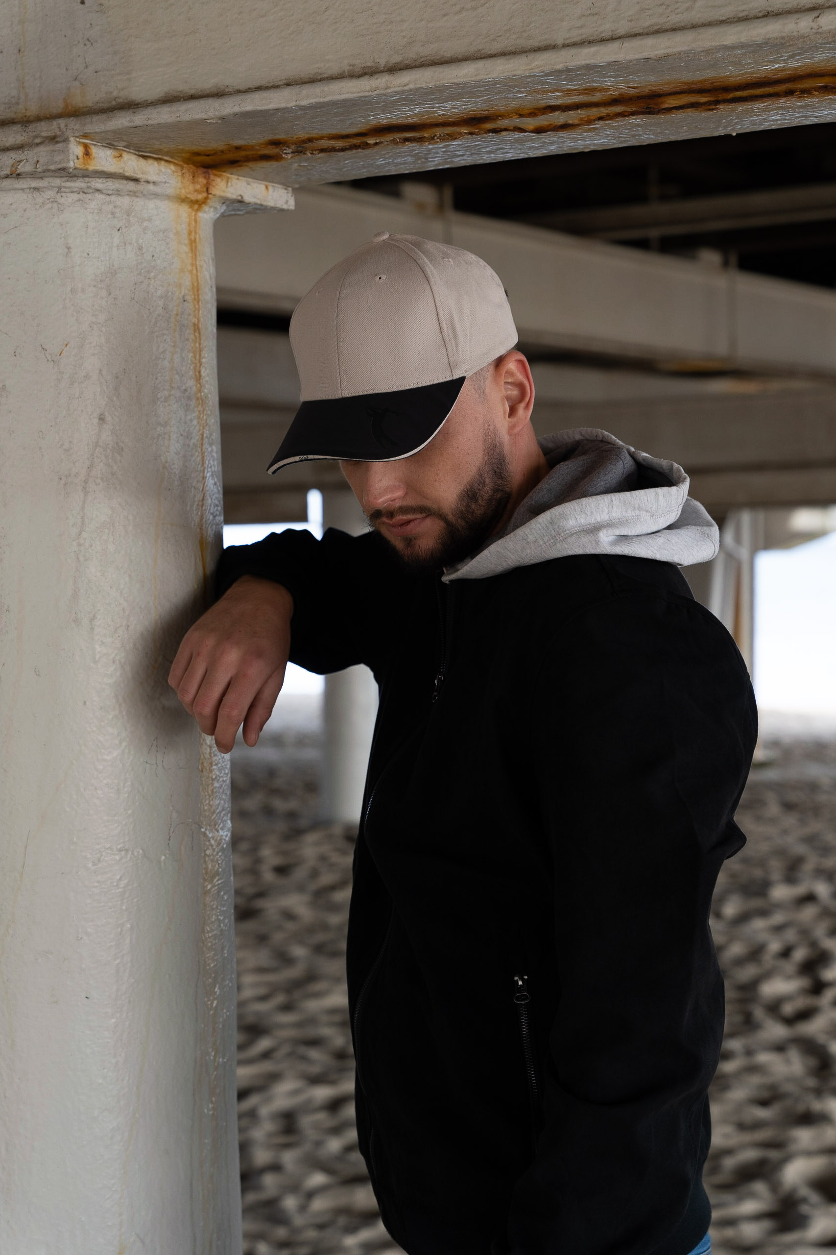 Brushed Heavy Cotton with Embossed Pu Peak