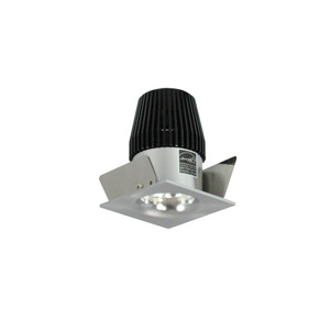 Nora NIOB-1SNB30XNN 1 inch Iolite LED BWF Square Bullnose, 600lm, 3000K, Natural Metal Reflector / Natural Metal Flange