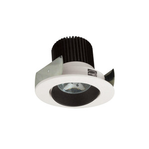 Nora NIOB-2RC35QBW 2 inch Iolite LED Round Adjustable Cone Reflector, 10-Degree Optic, 800lm / 12W, 3500K, Black Reflector / White Flange