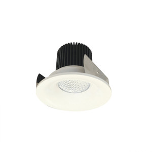 Nora NIOB-2RNB50XWW 2 inch Iolite LED Round Bullnose, 800lm / 14W, 5000K, White Finish