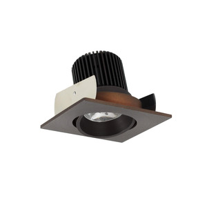 Nora NIOB-2SC30QBZ 2 inch Iolite LED Square Adjustable Cone Reflector, 10-Degree Optic, 800lm / 12W, 3000K, Bronze Reflector / Bronze Flange
