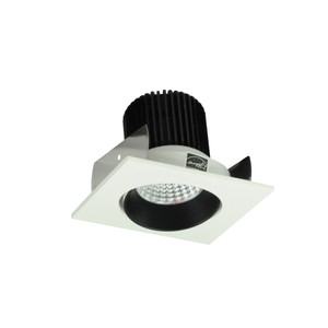 Nora NIOB-2SC40XBW/10 2 inch Iolite LED Square Adjustable Cone Reflector, 1000lm / 14W, 4000K, Black Reflector / White Flange