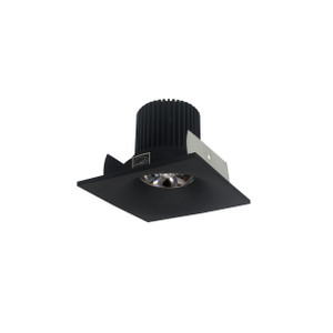 Nora NIOB-2SNB27QBB 2 inch Iolite LED Square Bullnose, 10-Degree Optic, 800lm / 12W, 2700K, Black Finish
