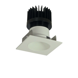 Nora NIOB-2SNDC27XWW/HL 2 inch Iolite LED Square Reflector with Round Aperture, 1500lm/2000lm/2500lm (varies by housing), 2700K, White Reflector / White Flange