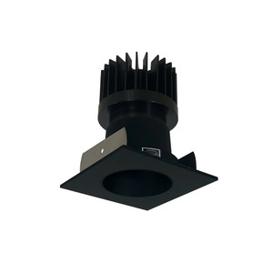 Nora NIOB-2SNDC35XBB/HL 2 inch Iolite LED Square Reflector with Round Aperture, 1500lm/2000lm/2500lm (varies by housing), 3500K, Black Reflector / Black Flange