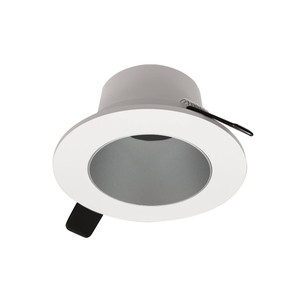 Nora NIOC-2RNDCHW 2 inch Iolite Can-less Round Downlight Trim, Haze Reflector / White Flange
