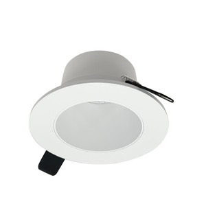 Nora NIOC-4RNDCMPW 4 inch Iolite Can-less Round Downlight Trim, Matte Powder White finish