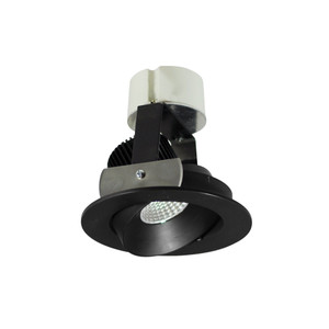 Nora NIR-4RC27XBW/10 4 inch Iolite LED Round Adjustable Cone Retrofit, 1000lm / 12W, 2700K, Black Reflector / White Flange