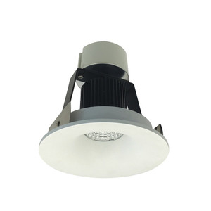Nora NIR-4RNB30XWW/10 4 inch Iolite LED Round Bullnose Retrofit, 1000lm / 12W, 3000K, White Finish