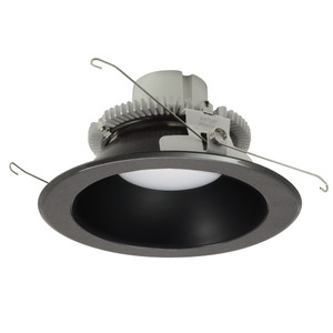 Nora NLCBC2-65127BB/ALE4 6 inch Cobalt Click Round Retrofit Reflector, 750lm / 10W, 2700K, Black Reflector / Black Flange, 120-277V input; Phase or 0-10V dimming