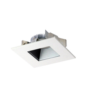 Nora NLCBS-4561235HZW 4 inch Cobalt Shallow High Lumen LED Trim, Square/Square Regress, 1250lm, 3500K, Haze/White