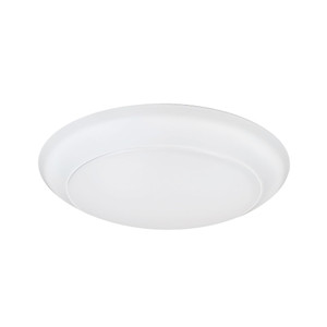 Nora NLOPAC2-R6509T2427W 6 inch AC Opal LED Surface Mount, 1100lm / 16.5W, 2700K, White finish