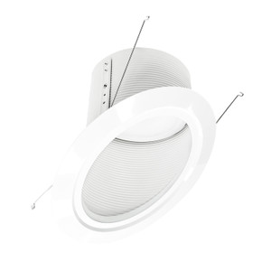 Nora NLRS-6S12L140W 6 inch Super Sloped LED Retrofit Baffle, 1200lm / 16W, 4000K, White Baffle / White Flange