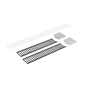 Nora NLUD-2LOUVBA Louver Accessory Set for NLUD-2334, Black Louver, Aluminumminum End Caps