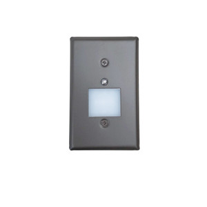 Nora NSW-6629PC/BZ Mini LED Step Light w/ Photocell, Frosted Glass Lens Face Plate, 1W, 90+ CRI, 2700K, Bronze, 120V Non-Dimming