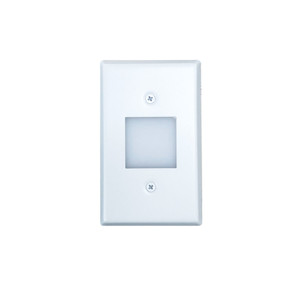 Nora NSW-6629W Mini LED Step Light w/ Frosted Glass Lens Face Plate, 1W, 90+ CRI, 2700K, White, 120V Non-Dimming