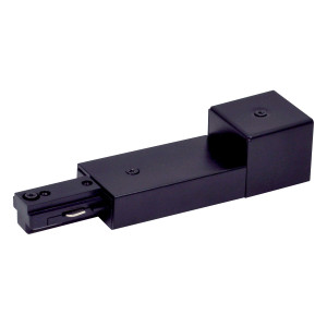Nora NT-328B Live End Conduit Feed for One-Circuit Track (Right Polarity), Black Finish