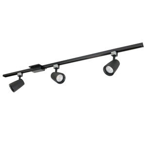 Nora NTLE-875930B 4-ft Track Pack with (3) MAC XL 1250lm LED Track Heads, 3000K, Black Finish