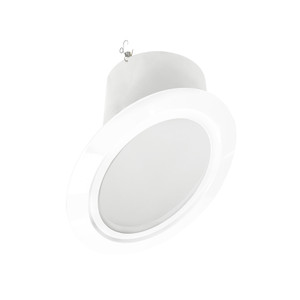 Nora NTM-616/45W 6 inch Super Sloped Reflector Trim, White Reflector / White Flange