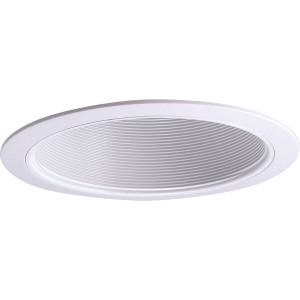 Nora NTP-31 6 inch BR30/PAR30 Phenolic Stepped Baffle w/ Plastic Ring, White