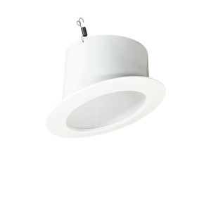 Nora NTP-614W/45 6 inch Super-Sloped 45-Deg. Phenolic Stepped Baffle Trim for 926 Housings Only, White/White