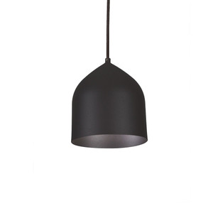 Helena 8-in Black/Black 1 Light Pendant