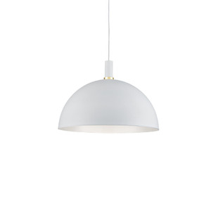 Archibald 24-in White With Gold Detail 1 Light Pendant