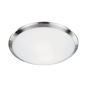 Malta 15-in Brushed Nickel 2 Lights Flush Mount