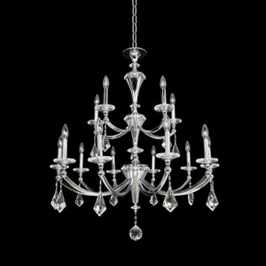 Floridia (10+5) Light 2 Tier Chandelier – Polished Chrome by Allegri Crystal