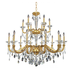 Jolivet Luxury Crystal Chandelier – Historic Brass