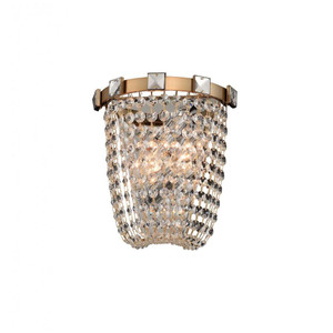 Impero Luxury Crystal Wall Sconce – Brushed Champagne Gold