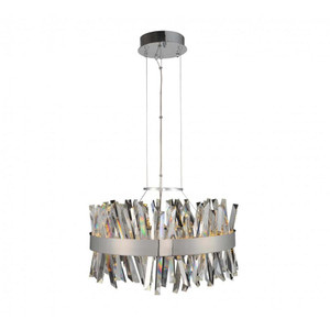 Glacier Luxury Crystal Pendant – Polished Chrome