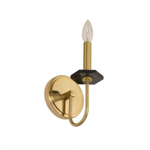 Piedra  Luxury Crystal Wall Sconce – Brushed Brass