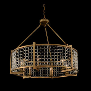 Verona Luxury Crystal Pendant – Brushed Pearlized Brass