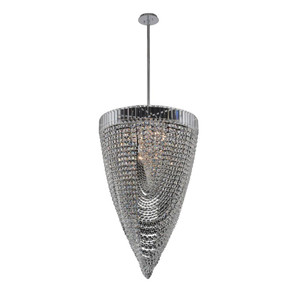 Mira Luxury Crystal Island Candelier – Polished Chrome