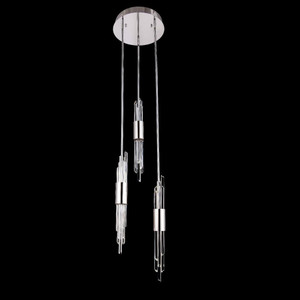 Lucca Luxury Crystal Multi Drop Foyer – Polished Chrome