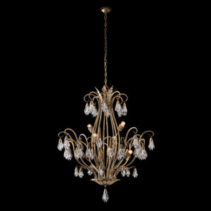 Tulipani Luxury Crystal Chandelier – Winter Brass