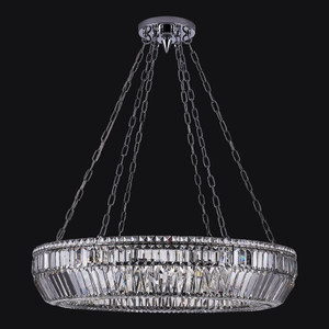 Circolare Luxury Crystal Pendant – Polished Chrome