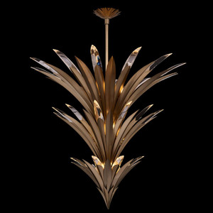 Roche Luxury Crystal Pendant – Winter Brass