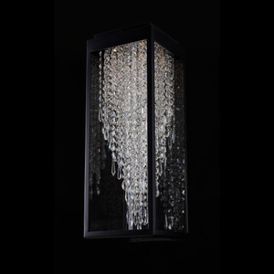 Cilindro Luxury Crystal Sconce – Matte White
