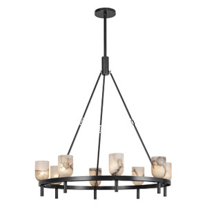 Lucian 36-in Urban Bronze/Alabaster 8 Lights Chandeliers