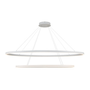 Ovale 2 Layer White LED Chandelier